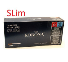 Гільзи KORONA SLIM 250 шт для набивання сигарет